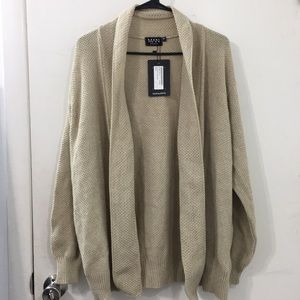 MAN BOOHOO Textured Edge to Edge Cardigan